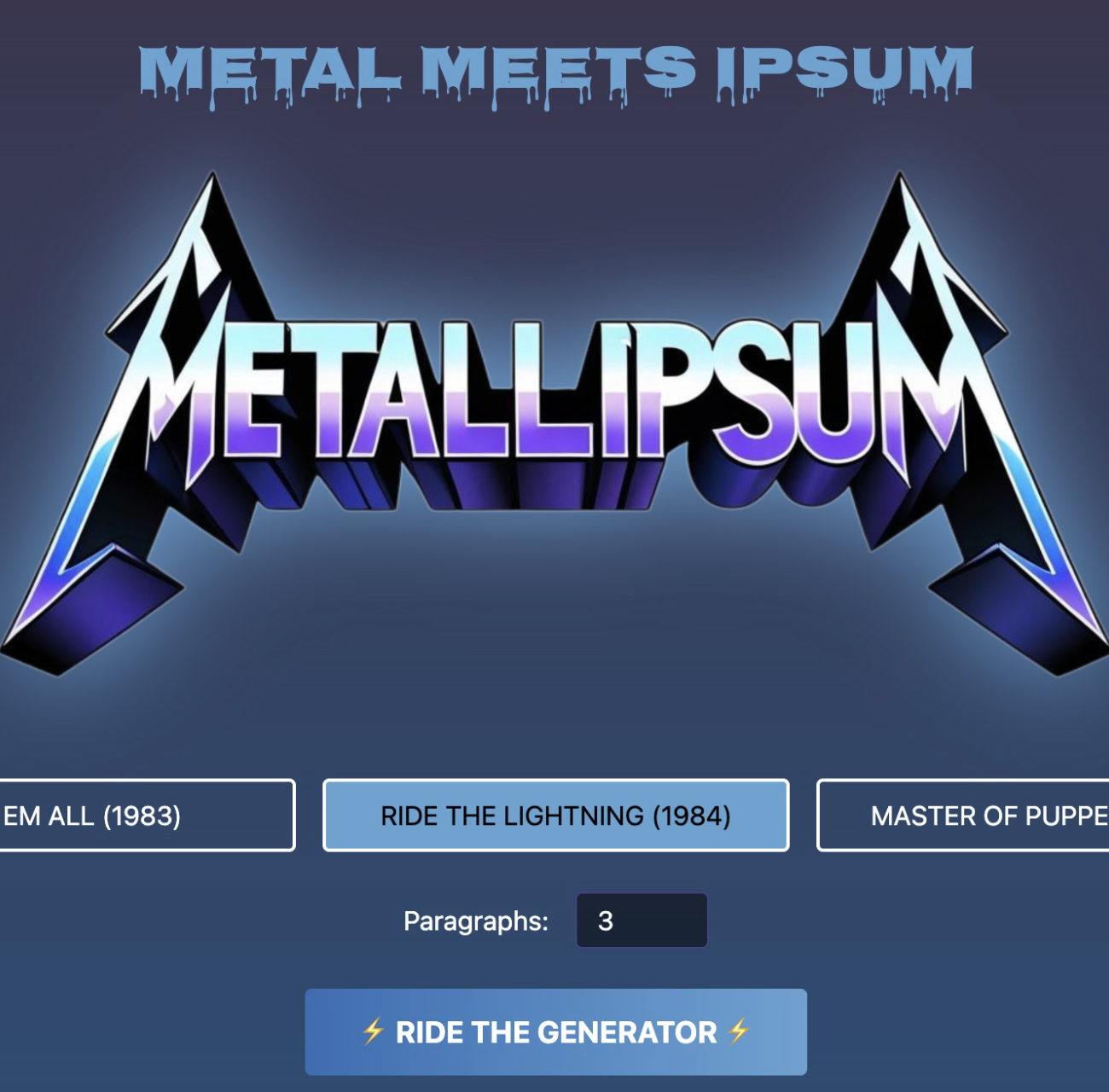 Metal Ipsum